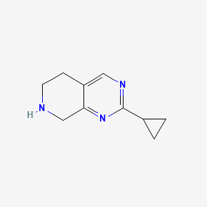 molecular formula C10H13N3 B1429794 2-Cyclopropyl-5,6,7,8-tetrahydropyrido[3,4-d]pyrimidine CAS No. 1159882-43-5