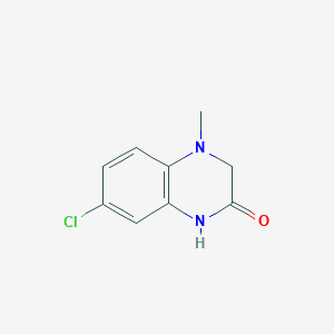 molecular formula C9H9ClN2O B1429795 7-Chloro-4-methyl-3,4-dihydroquinoxalin-2(1H)-one CAS No. 1375471-81-0
