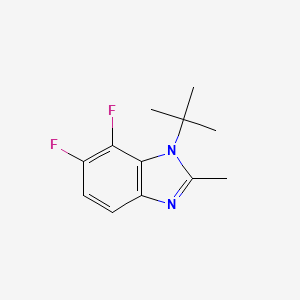 molecular formula C12H14F2N2 B1429799 1-T-Butyl-6,7-difluoro-2-methylbenzodiazole CAS No. 1393441-70-7