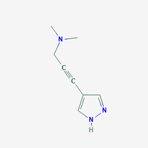 molecular formula C8H11N3 B1429811 N,N-Dimethyl-3-(1H-pyrazol-4-YL)prop-2-YN-1-amine CAS No. 1398504-35-2