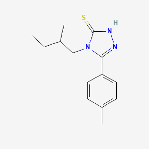molecular formula C14H19N3S B1429820 3H-1,2,4-Triazole-3-thione, 2,4-dihydro-4-(2-methylbutyl)-5-(4-methylphenyl)- CAS No. 935291-34-2