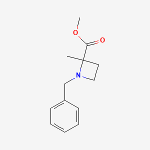 molecular formula C13H17NO2 B1429826 Methyl 1-benzyl-2-methylazetidine-2-carboxylate CAS No. 681456-87-1