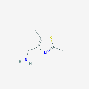 molecular formula C6H10N2S B1429828 (Dimethyl-1,3-thiazol-4-yl)methanamine CAS No. 1423032-00-1