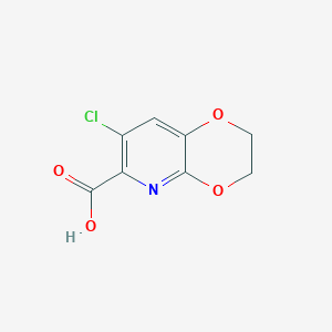 molecular formula C8H6ClNO4 B1429831 7-Chloro-2,3-dihydro-[1,4]dioxino[2,3-B]pyridine-6-carboxylic acid CAS No. 877177-32-7