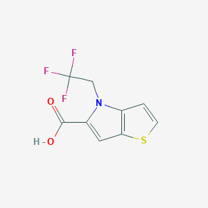 molecular formula C9H6F3NO2S B1429833 4-(2,2,2-trifluoroethyl)-4H-thieno[3,2-b]pyrrole-5-carboxylic acid CAS No. 1221256-00-3