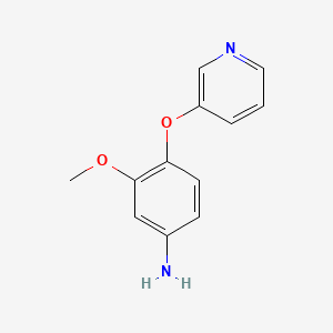 molecular formula C12H12N2O2 B1429836 3-甲氧基-4-(吡啶-3-氧基)苯胺 CAS No. 871020-12-1