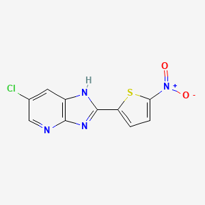 molecular formula C10H5ClN4O2S B1429838 6-Chloro-2-(5-nitrothiophen-2-yl)-1H-imidazo[4,5-b]pyridine CAS No. 662117-74-0