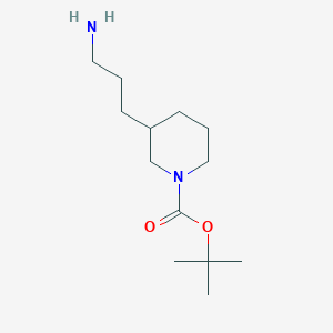 molecular formula C13H26N2O2 B1429841 叔丁基 3-(3-氨基丙基)哌啶-1-羧酸酯 CAS No. 946518-27-0