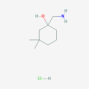 molecular formula C9H20ClNO B1429845 1-(Aminomethyl)-3,3-dimethylcyclohexan-1-ol hydrochloride CAS No. 911010-82-7
