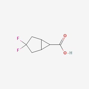 molecular formula C7H8F2O2 B1429847 3,3-Difluorobicyclo[3.1.0]hexane-6-carboxylic acid CAS No. 1823966-34-2