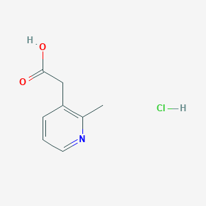 molecular formula C8H10ClNO2 B1429852 2-(2-Methylpyridin-3-yl)acetic acid hydrochloride CAS No. 1803588-35-3