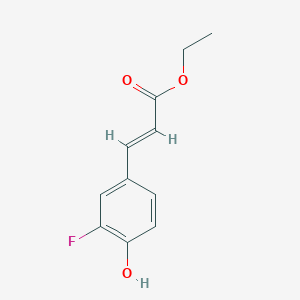 molecular formula C11H11FO3 B1429853 2-丙烯酸，3-(3-氟-4-羟苯基)-，乙酯，(2E)- CAS No. 227939-13-1