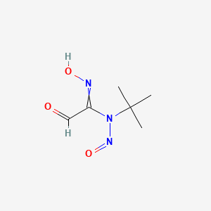 molecular formula C6H11N3O3 B14298574 N-tert-Butyl-N'-hydroxy-N-nitroso(oxo)ethanimidamide CAS No. 112380-31-1