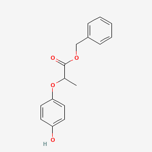molecular formula C16H16O4 B14298611 Benzyl 2-(4-hydroxyphenoxy)propanoate CAS No. 119403-48-4