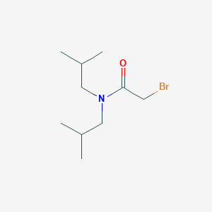 molecular formula C10H20BrNO B14298620 Acetamide, 2-bromo-N,N-bis(2-methylpropyl)- CAS No. 119152-83-9