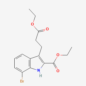 molecular formula C16H18BrNO4 B1429870 ethyl 7-bromo-3-(3-ethoxy-3-oxopropyl)-1H-indole-2-carboxylate CAS No. 1073493-75-0