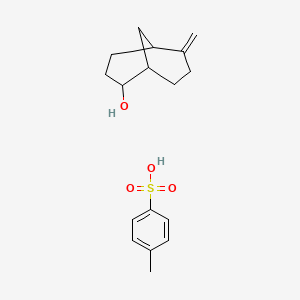 molecular formula C17H24O4S B14298742 4-Methylbenzenesulfonic acid;6-methylidenebicyclo[3.3.1]nonan-2-ol CAS No. 112403-08-4