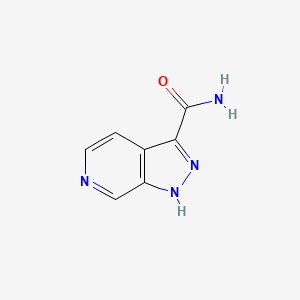 molecular formula C7H6N4O B1429875 1H-pyrazolo[3,4-c]pyridine-3-carboxamide CAS No. 1427502-31-5