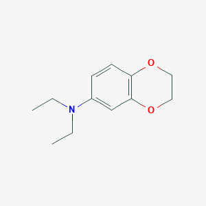 molecular formula C12H17NO2 B14298757 N,N-Diethyl-2,3-dihydro-1,4-benzodioxin-6-amine CAS No. 114662-65-6