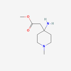 Methyl 2-(4-amino-1-methylpiperidin-4-yl)acetate