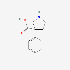 molecular formula C11H13NO2 B1429881 3-Phenylpyrrolidine-3-carboxylic acid CAS No. 933684-15-2