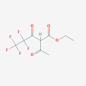 molecular formula C9H9F5O4 B14298858 Ethyl 2-acetyl-4,4,5,5,5-pentafluoro-3-oxopentanoate CAS No. 116206-92-9