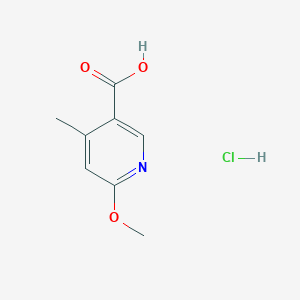 molecular formula C8H10ClNO3 B1429890 6-甲氧基-4-甲基吡啶-3-羧酸盐酸盐 CAS No. 943635-10-7