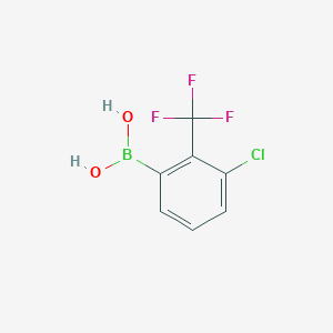 molecular formula C7H5BClF3O2 B1429893 3-Chloro-2-(trifluoromethyl)phenylboronic acid CAS No. 1401990-62-2