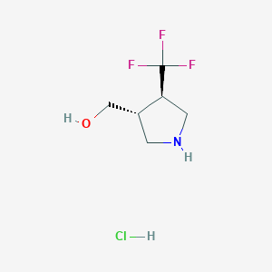 molecular formula C6H11ClF3NO B1429895 [(3R,4R)-4-(Trifluoromethyl)pyrrolidin-3-YL]methanol hydrochloride CAS No. 168544-85-2
