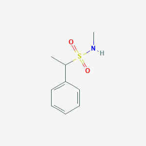molecular formula C9H13NO2S B1429898 N-methyl-1-phenylethane-1-sulfonamide CAS No. 1803608-21-0
