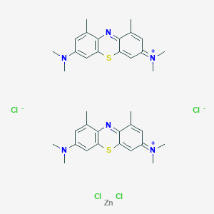 molecular formula C36H44Cl4N6S2Zn B1429900 1,9-Dimethyl-Methylene Blue zinc chloride double salt, Dye content 80 % CAS No. 931418-92-7