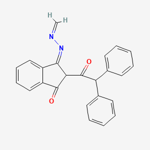 molecular formula C24H18N2O2 B1429903 (3Z)-2-(Diphenylacetyl)-3-(methylidenehydrazinylidene)-2,3-dihydro-1H-inden-1-one CAS No. 1119449-21-6