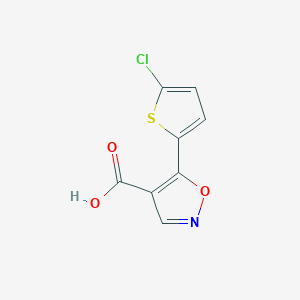 molecular formula C8H4ClNO3S B1429909 5-(5-Chlorothiophen-2-yl)-1,2-oxazole-4-carboxylic acid CAS No. 1368489-92-2