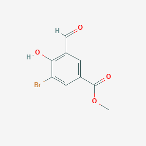 molecular formula C9H7BrO4 B1429914 Methyl 3-bromo-5-formyl-4-hydroxybenzoate CAS No. 706820-79-3