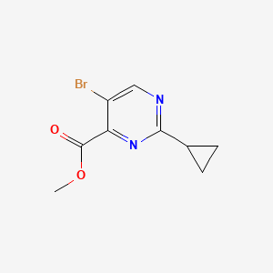 molecular formula C9H9BrN2O2 B1429918 Methyl 5-bromo-2-cyclopropylpyrimidine-4-carboxylate CAS No. 1250443-89-0