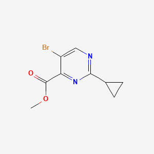B1429918 Methyl 5-bromo-2-cyclopropylpyrimidine-4-carboxylate CAS No. 1250443-89-0