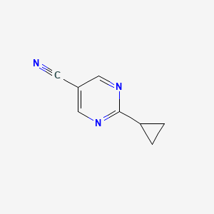 molecular formula C8H7N3 B1429920 2-Cyclopropylpyrimidine-5-carbonitrile CAS No. 1158735-11-5