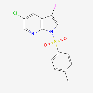 molecular formula C14H10ClIN2O2S B1429922 5-chloro-3-iodo-1-(4-methylbenzenesulfonyl)-1H-pyrrolo[2,3-b]pyridine CAS No. 1241675-24-0