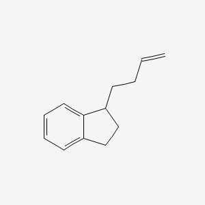 molecular formula C13H16 B14299250 1-(But-3-en-1-yl)-2,3-dihydro-1H-indene CAS No. 120492-94-6