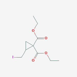 molecular formula C10H15IO4 B142993 Diethyl 2-(iodomethyl)cyclopropane-1,1-dicarboxylate CAS No. 144296-42-4
