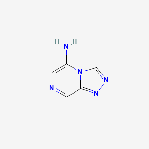 molecular formula C5H5N5 B1429935 [1,2,4]三唑并[4,3-a]吡嗪-5-胺 CAS No. 1421601-44-6
