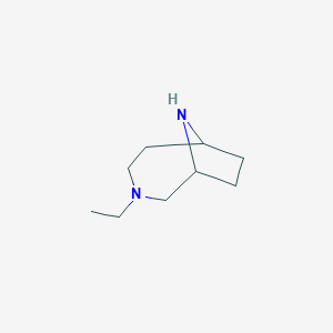 molecular formula C9H18N2 B1429939 3-Ethyl-3,9-diazabicyclo[4.2.1]nonane CAS No. 1376047-26-5