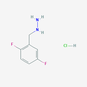 molecular formula C7H9ClF2N2 B1429945 [(2,5-Difluorophenyl)methyl]hydrazine hydrochloride CAS No. 1394041-80-5