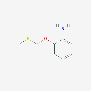 molecular formula C8H11NOS B14299542 2-[(Methylsulfanyl)methoxy]aniline CAS No. 113662-56-9