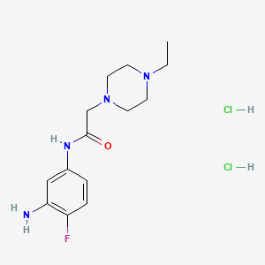 N-(3-amino-4-fluorophenyl)-2-(4-ethylpiperazin-1-yl)acetamide dihydrochloride