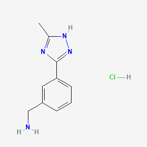 [3-(5-methyl-1H-1,2,4-triazol-3-yl)phenyl]methanamine hydrochloride