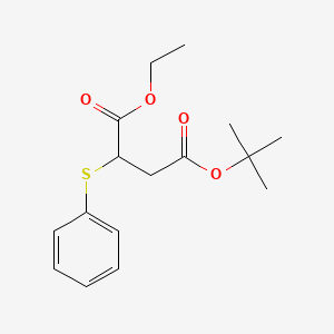 molecular formula C16H22O4S B14299584 4-tert-Butyl 1-ethyl 2-(phenylsulfanyl)butanedioate CAS No. 121904-18-5