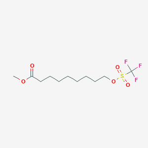 molecular formula C11H19F3O5S B14299601 Nonanoic acid, 9-[[(trifluoromethyl)sulfonyl]oxy]-, methyl ester CAS No. 115946-08-2