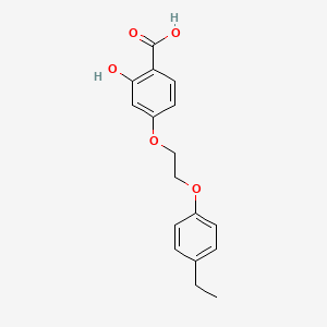 molecular formula C17H18O5 B14299609 4-[2-(4-Ethylphenoxy)ethoxy]-2-hydroxybenzoic acid CAS No. 115720-12-2