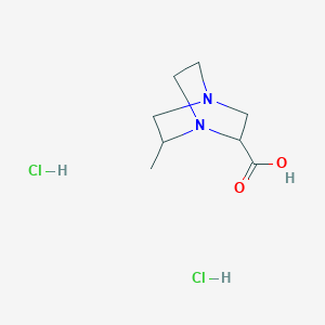 6-Methyl-1,4-diazabicyclo[2.2.2]octane-2-carboxylic acid dihydrochloride